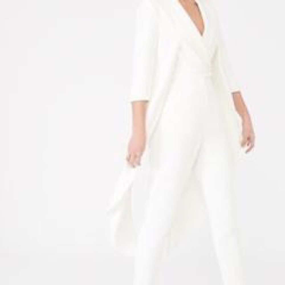 Tailored Waistcoat Jumpsuit - White
